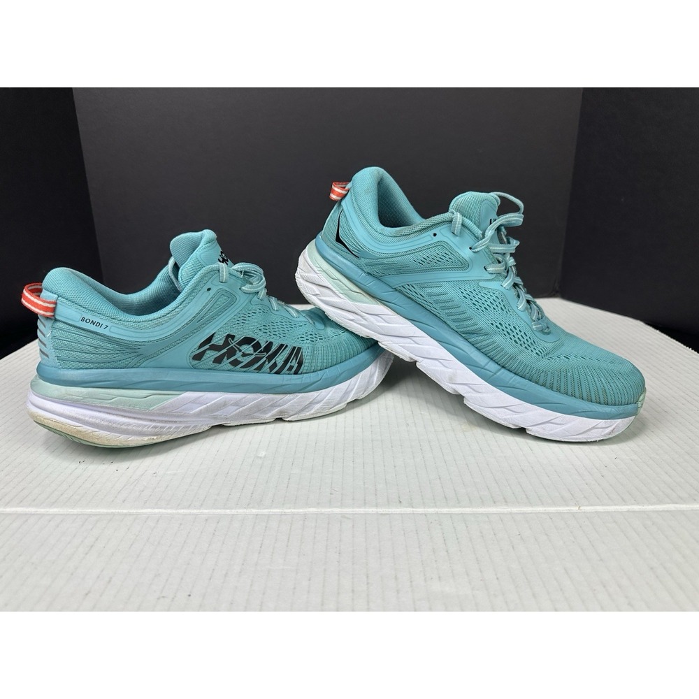 Hoka One One Women's Bondi Sz 9.5 Aquarelle Teal Blue Green Shoes